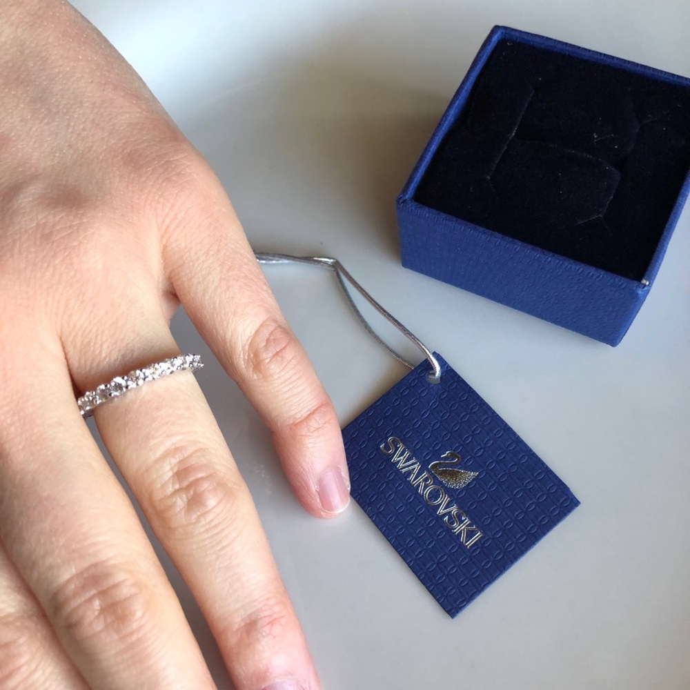 SWAROVSKI Vittore Ring, White, Rhodium Plating